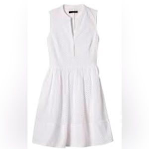 Banana Republic Factory White Eyelet Sleeveless Fit and Flare gently used